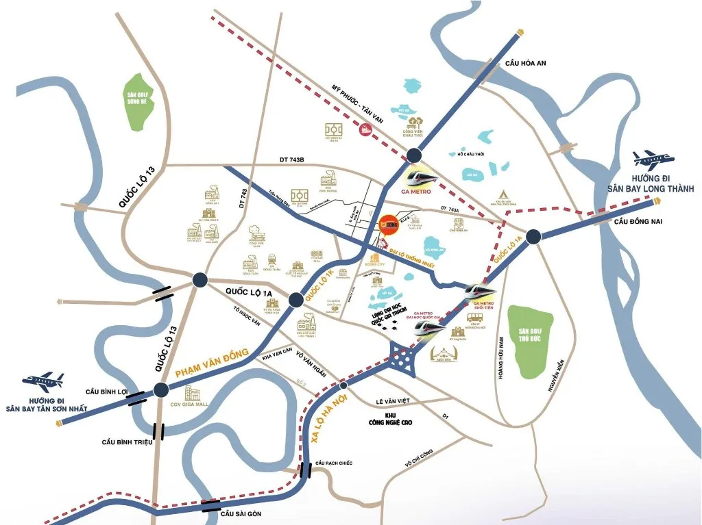 Bản đồ vị trí Bcons Center City – Phường Đông Hòa, Thành phố Hồ Chí Minh